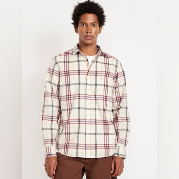 Old Navy Other - Men's Sz S  Red Plaid Long Sleeved Button Down Shirt by Old Navy Classic Fit